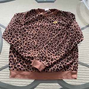 Nike Leopard Print Sweater - Brown and Black